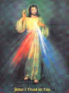 Image of Merciful Jesus - based on earlier painting by Adolf Hyla 1938